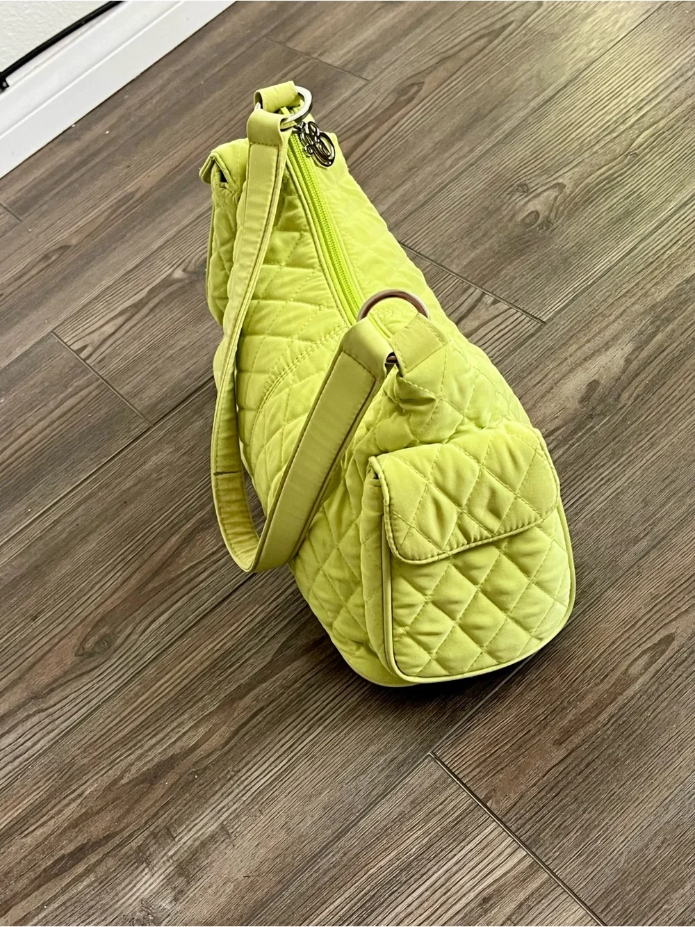 Vera Bradley Quilted Lime Green Shoulder Bag
